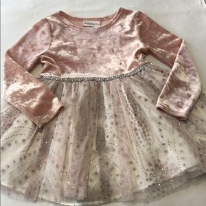 A beautiful velvet and sheer dress